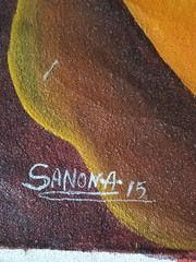 Signed A. SANON Haitian Art, Haitian Painting, 25×22 Native Taino