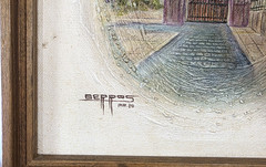 Berros Puerto Rico Acrylic Painting Textured on Canvas Lot of 2 Vintage ’80s