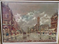 ANTONIO DEVITY Oil On Canvas IN PARIS Original 20 X 27 Inches