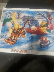 Winter Winnie The Pooh Finished Diamond Painting 50x40cm