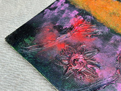 CARLI FOSTER SIGNED PAINTING ABSTRACT FLOWERS IMPASTO TEXTURED ORIGINAL 16 X 20