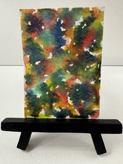 ACEO Original Abstract Fall Painting 2.5 x 3.5 Itty Bitty Art