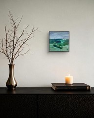 Lake No. 25 6×6 Original Oil Painting Impressionist Landscape Wall Decor