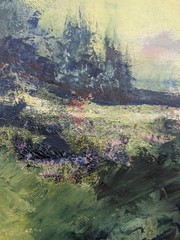 Original Gloria Galbraith Abstract Landscape Acrylic Painting on Canvas 20×26…