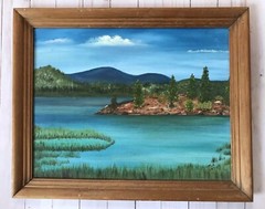 Oil Painting Hawley Lake White Mountain Apache Reservation Arizona Landscape