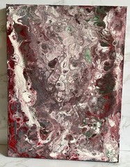 Acrylic Pour On Canvas – Hand Painted Art – Un-Framed 11×16