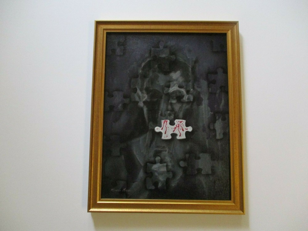 RICARDO MAYA PAINTING LISTED CUBAN ARTIST ABSTRACT CUBISM EXPRESSIONISM CUBIST