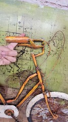 Metal Bike 3D Artwork Vintage Style Wall Mount for Garage or Home Decor Artwork