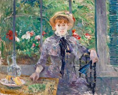 After Lunch „Après le déjeuner“ Painting by Berthe Morisot Reproduction