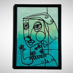 PAINTING ORIGINAL ACRYLIC ON FIBERBOARD (FRAME INCLUDED) 5×7” CUBAN ART by LISA.