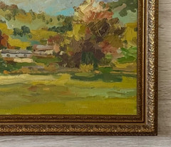 Vintage oil painting framed