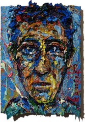 ORIGINAL OIL PAINTING ART█ABSTRACT IMPASTO EXPRESSIONIST THICK█BUY SIGNED 12×9″