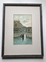 Alberto Trevisan Watercolor “Bridge of Sighs” Venice