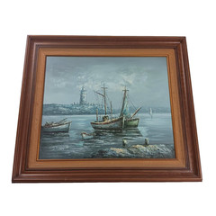 Ghost Ships K Forrest Original Oil Painting Signed Framed Artistic Interiors COA