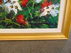 Beautiful framed floral painting, Oil on canvas by Maya Green