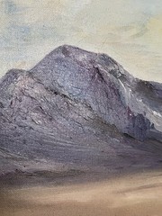 Vintage 1958 Mid Century Borrego Springs California Oil on Board Painting Yates