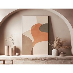 Hand Painted on Oil Painting Home Decor Conceptual Abstract Wall Art Orange