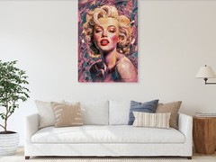 Single piece! motif Marilyn Monroe 100×140 cm XXL canvas pictures airbrush pop art