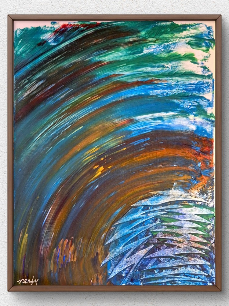 Original Expressive 11×14 Canvas Acrylic Art Signed Abstract Wall Painting A152