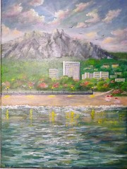 Art 12″/16″ Crimea , Black Sea .Oil painting, Landscape, Stretched canvas