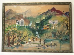 Jack Hofflander Painting Mid Century Large Illustration Large Community Life