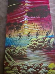 Tropical Beach Sunset Acrylic Painting 8″x20″
