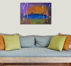 Mark Little professional artist canvas Painting￼ 26”x38” , Abstract Modern￼