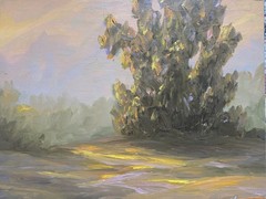 VINTAGE Oil Painting Tree PLEIN AIR Maurer Signed 24” X 30” Landscape