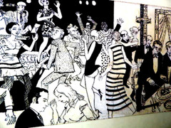 Very Unique, Large Vintage Wall Art 48″x90″ Painted on 0.25″ thick CardBoard.