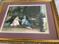 Listed Artist Gustave Léonhard De Jonghe”3 generations” (1829-1893)ornate frame