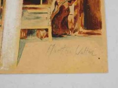 Martha Walter Original Watercolor painting „Asian Market“