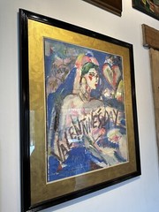 Jean Michel Aucler 21.5 X 30 “Valentine’s Day” ORIGINAL ART PAINTING 1989 Early!