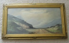 STUNNING ANTIQUE FRAMED IMPRESSIONIST LANDSCAPE WATER COLOR PAINTING # 2
