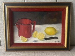 John Bother Original Oil Painting Still Life Vintage Frame 12″ X 15″