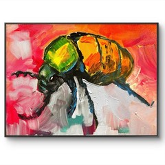 SAMATOWIC Beetle 12×16 Abstract Expressionism Signed Original Fine Wall Art 101