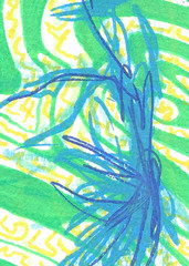 ACEO ATC CARD „Abstract 74“ REASOR Original Abstract Painting 2.5×3.5