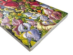 Jocelyne Forget Organic Floral 24×12 inches Painting Canvas Dark Botanical Art