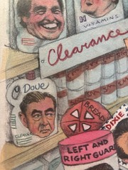 Sandy Huffaker (1943-2020) Funny Mixed Media – 1970’s Political Figures Parodies