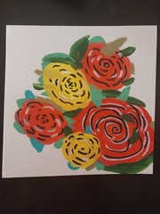 GAT PAINTINGS IMPRESSIONISM ORIGINAL COLLECTIBLE WHIMSICAL BOTANICAL FLOWERS