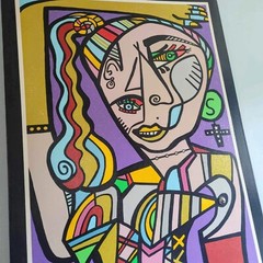 CBaum , “Madonna” Rare Original Painting On Canvas 30×40 .