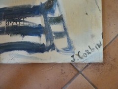 MCM Signed Painting Mother and Son Style Arshile Gorky. 26 X 36”.J.Corbin.