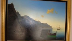 IVAN AIVAZOVSKY AMALFI COAST ITALY 4′ OIL PAINTING SEA LANDSCAPE BOAT RUSSIAN
