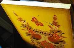 TONALA MEXICO OWLS & YELLOW FLORAL Original Oil Painting On Board Signed REYES