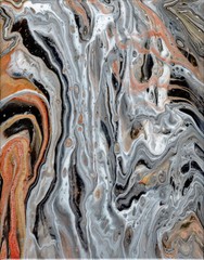 Fluid Acrylic Pour Painting – Original Art 11 x 14 Inch Cradled Wood – SEE VIDEO