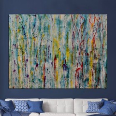 Mark Little original Professional￼ canvas￼ Painting 81” X 62” (6ft 9in)Abstract