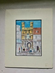 Canterbury Cathedral, Kent England Orig Watercolor Betty Sargent Port Ludlow, WA