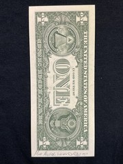 One Life 1 Dollar bill painting Tattoo Art Graffiti Art Street Art motivational