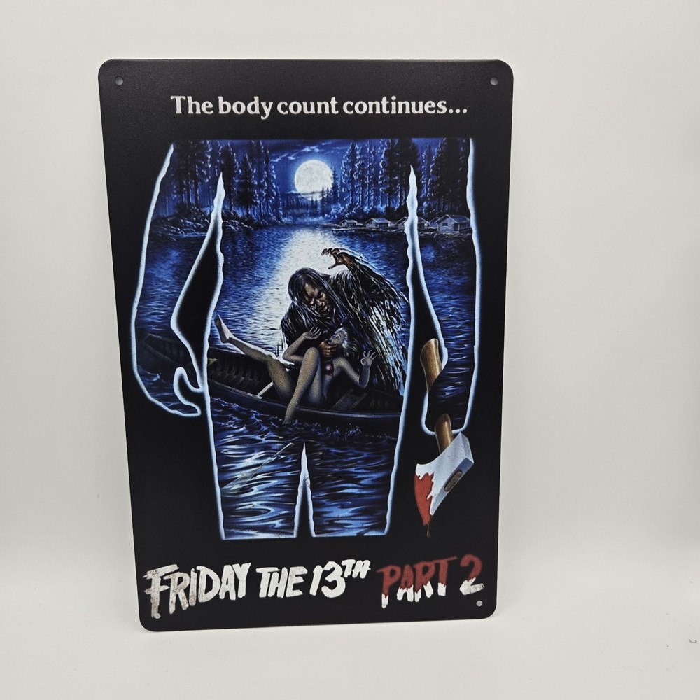 Friday the 13th 8×12 Metal Movie Poster Sign Jason Voorhees Horror