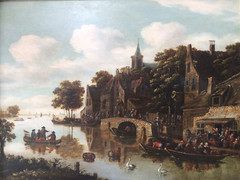 Thomas Heeremans Original Painting Dutch Artist Old Master Art Village River