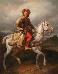 perfect oil painting handpainted on canvas „a man riding on a horse“@NO6719